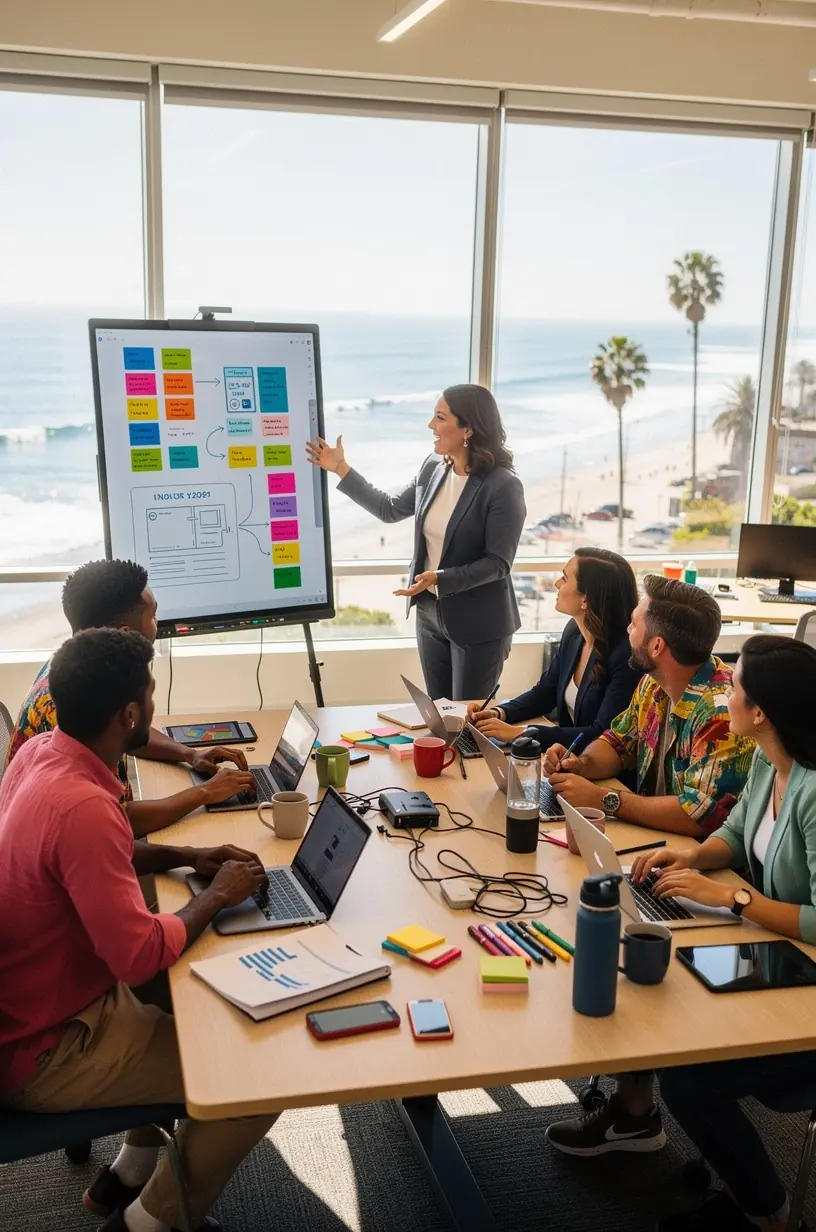 Focused remote workspace with organized digital tools.